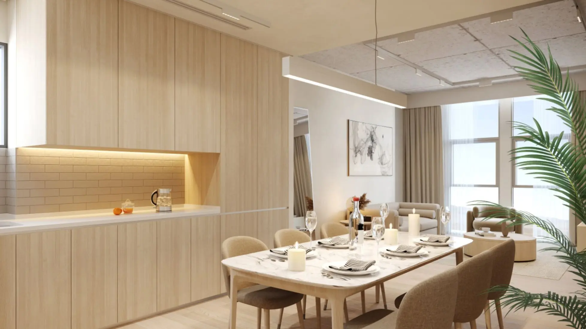 Kitchen cabinets dining table